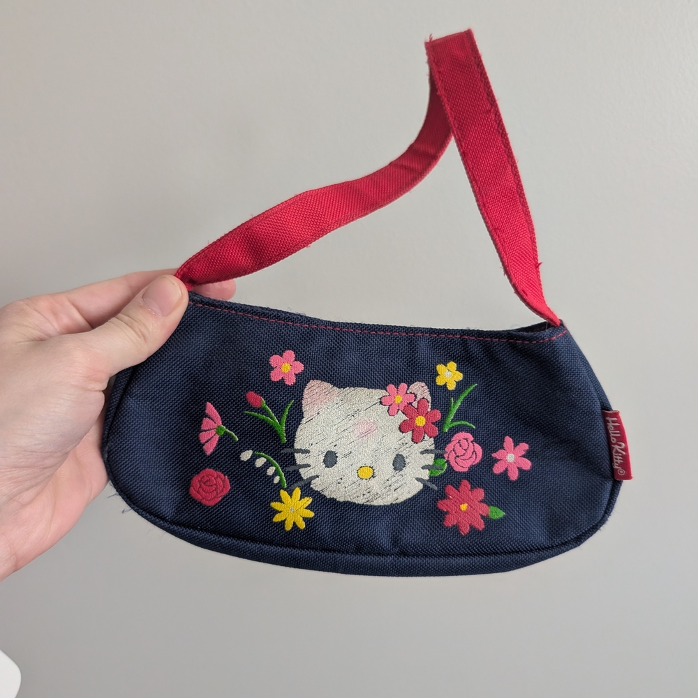 Sanrio Hello Kitty Navy and Red Floral Bag